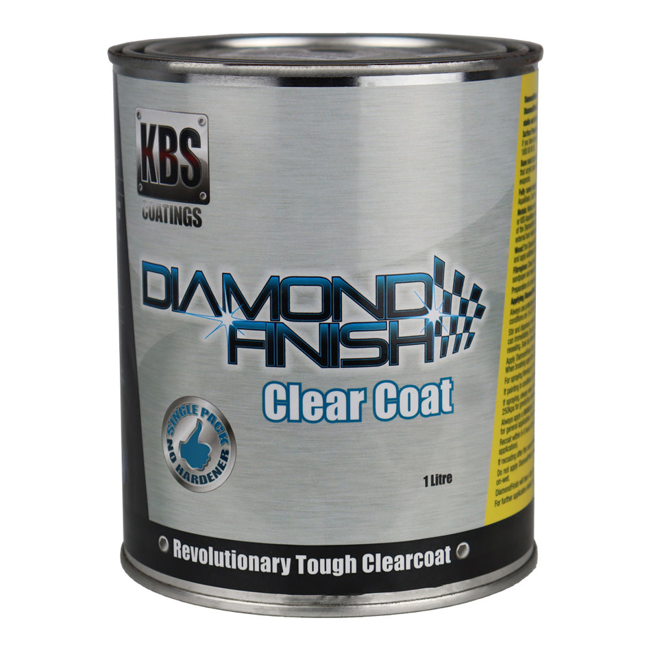 KBS Diamond Finish Automotive 1K Clear Coat 1L Tin UV Stable
