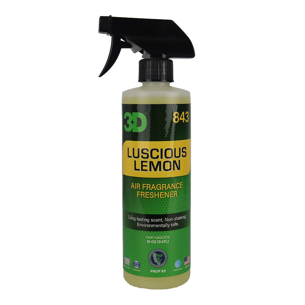 3D Luscious Lemon 843 Premium Air Freshener 470ml Lemon Scent Car Interior