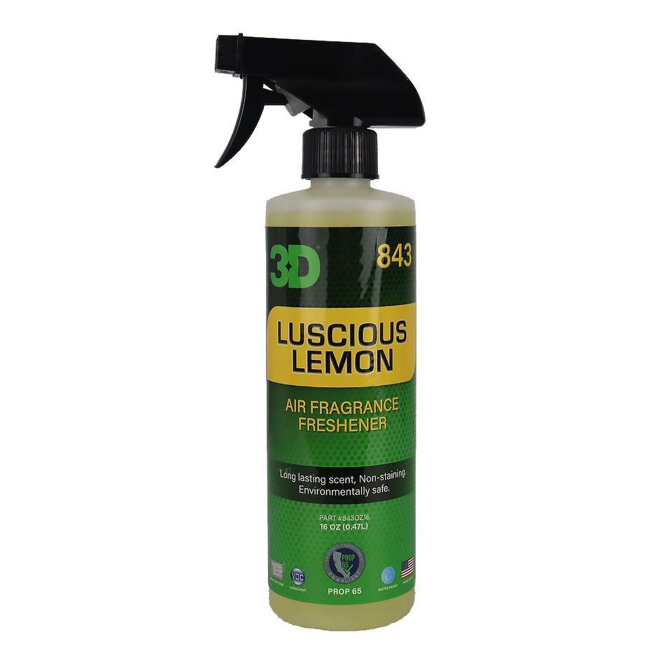 3D Luscious Lemon 843 Premium Air Freshener 470ml Lemon Scent Car Interior