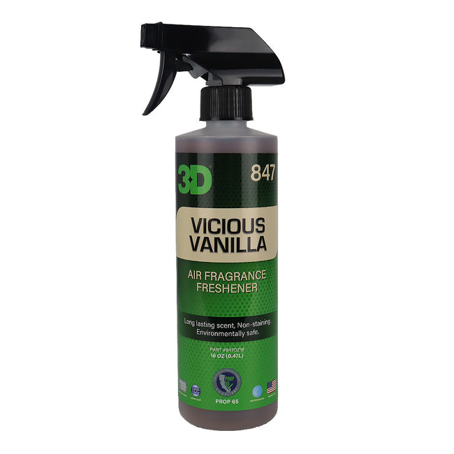 3D Vicious Vanilla 847 Premium Air Freshener 470ml Vanilla Scent Car Interior