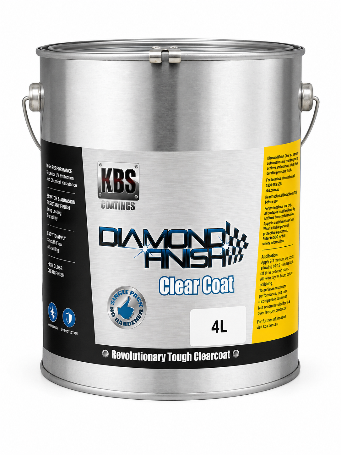 KBS Diamond Clear Coat 4L High Gloss Clear Protective Coating