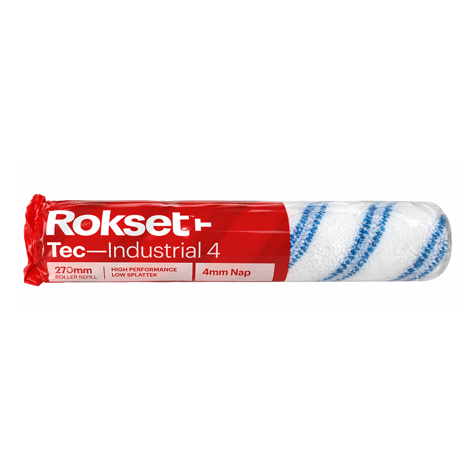 ROKSET Tec Industrial Paint Roller Cover 270mm 4mm Nap 3 Pack