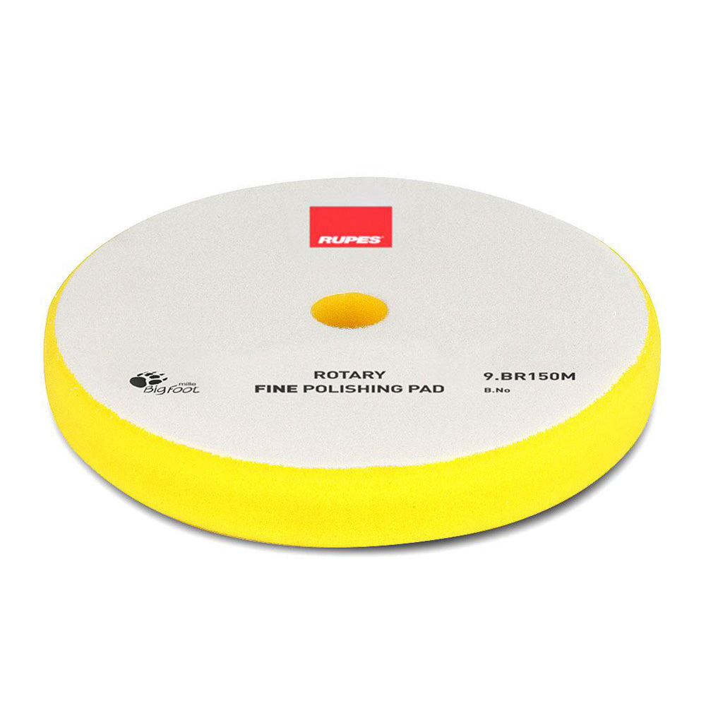 RUPES Bigfoot 130/135mm Yellow Rotary Fine Polishing Pad 9.BR150M x 3 Pack