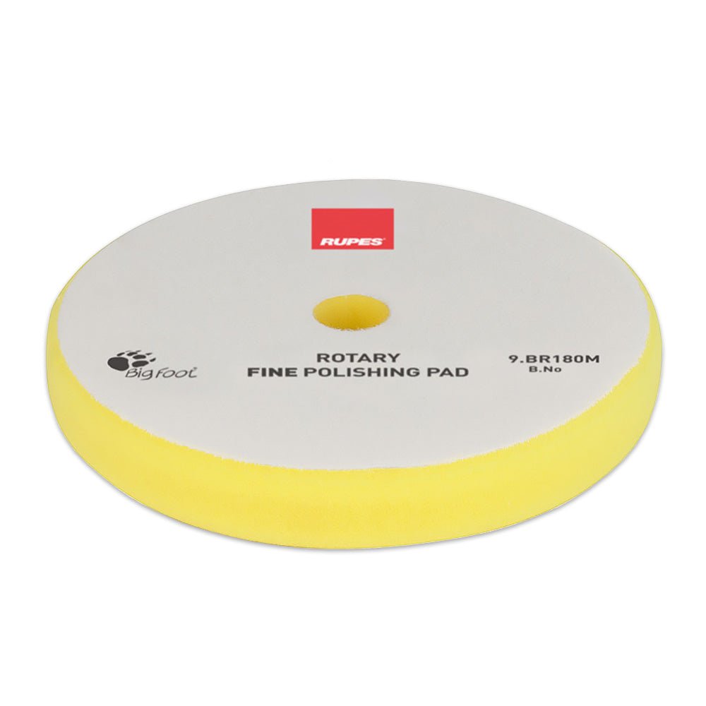 RUPES Bigfoot 155/160mm Yellow Rotary Fine Polishing Pad 9.BR180M