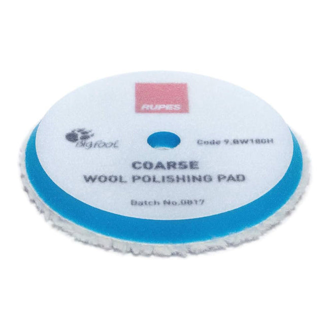 RUPES Bigfoot 150/180mm Coarse Blue Wool Polishing Pad 9.BW180H x 5 Pack