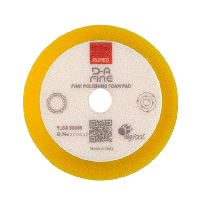 RUPES Bigfoot 80/100mm Fine Yellow Hook & Loop Polishing Pad 9.DA100M for LHR75