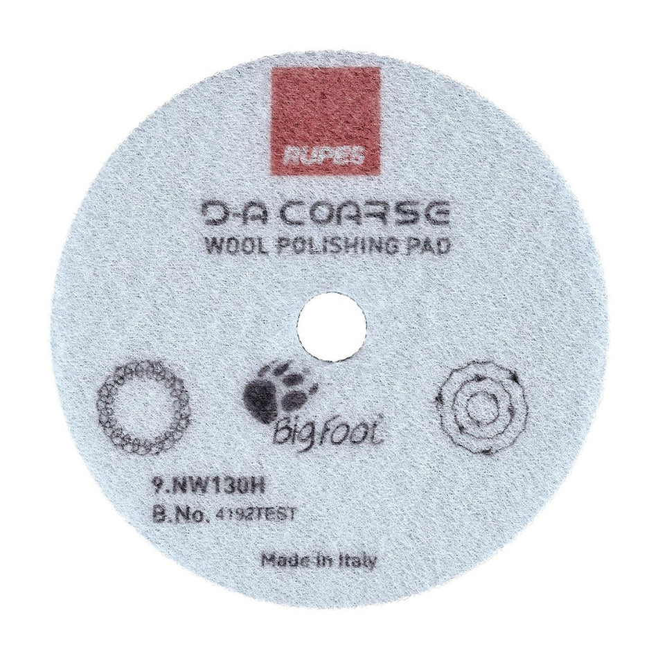 RUPES D-A Coarse Wool Polishing Pad 130mm 5" Cutting 9.NW130H