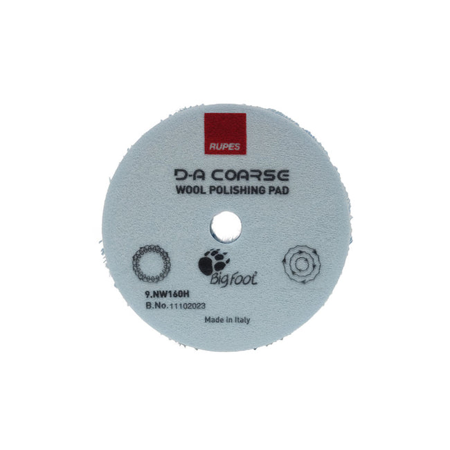 RUPES D-A Coarse Wool Polishing Pad 160mm 6" Cutting 9.NW160H