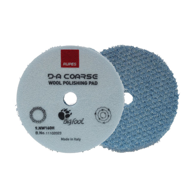 RUPES D-A Coarse Wool Polishing Pad 160mm 6" Cutting 9.NW160H