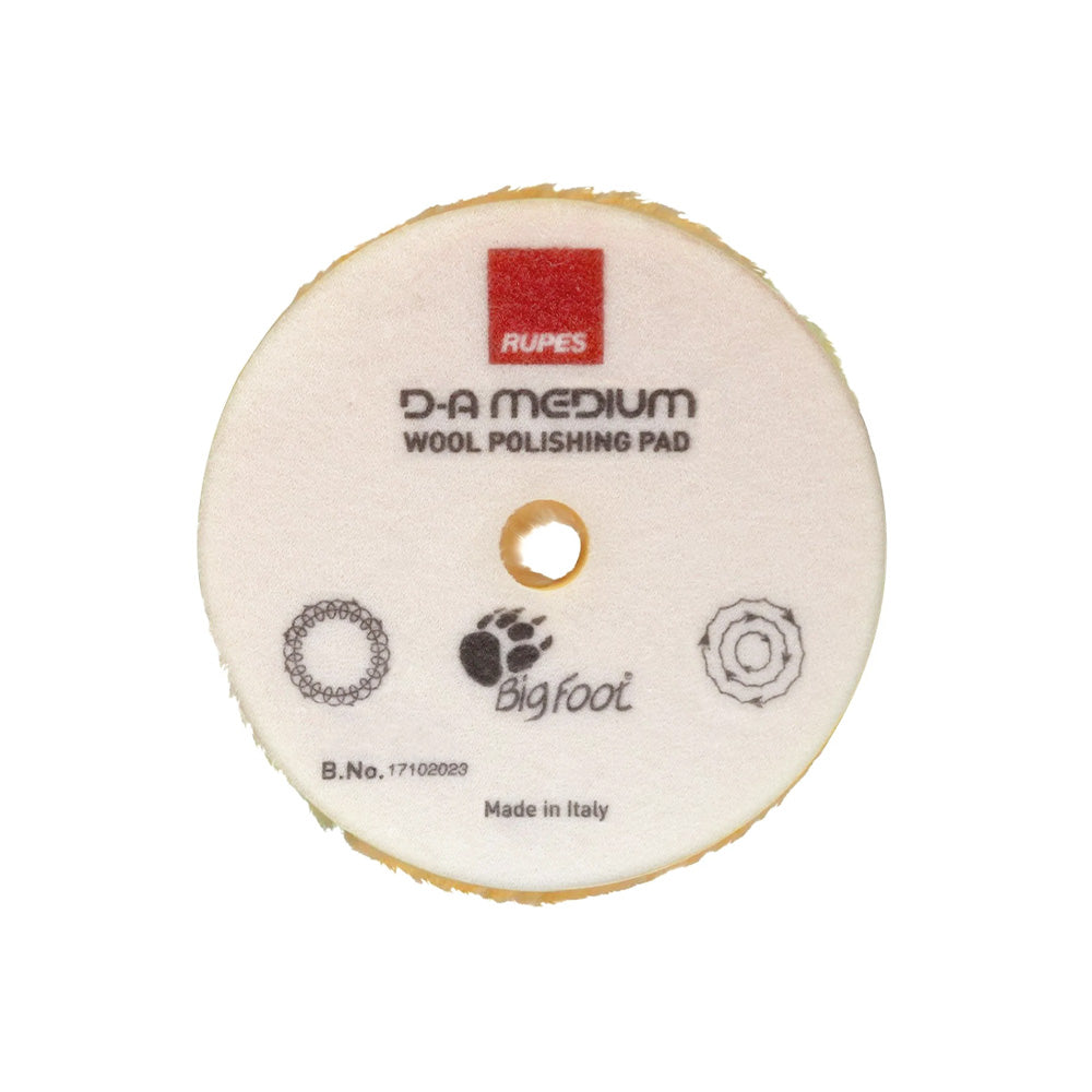 RUPES DA Medium Wool Polishing Pads 80mm 3" Hook & Loop 9.NW80M