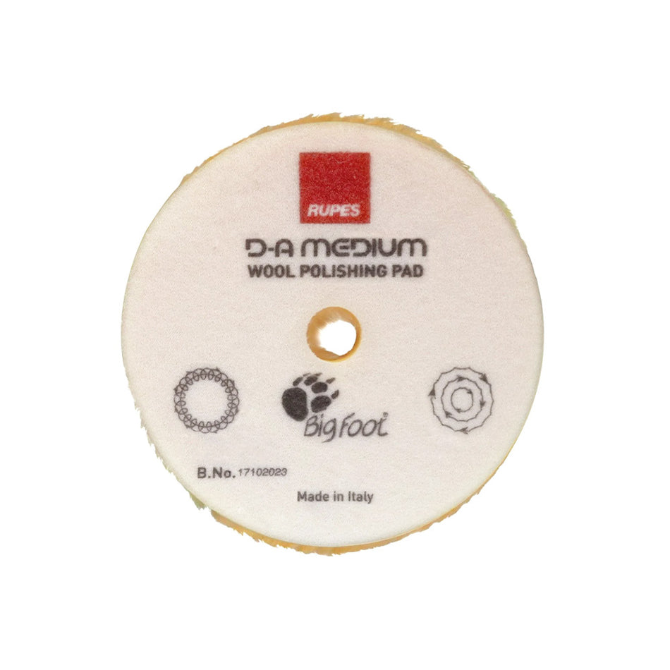 RUPES DA Medium Wool Polishing Pads 80mm 3" Hook & Loop 9.NW80M