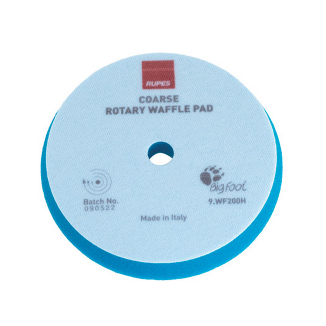 RUPES Bigfoot Rotary Hook On Foam Waffle Pad Coarse Blue 170 mm - 180 mm