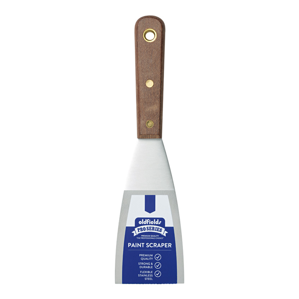 Oldfields Pro Series Scrapers 25mm to 100mm Stainless Steel Paint Stripping Knife Scraper