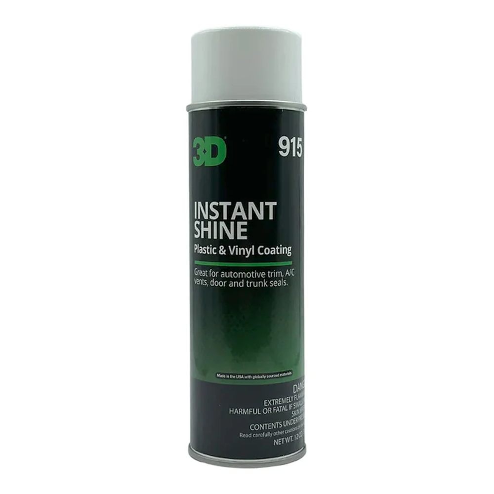 3D 915 Instant Shine Spray 355ml Silicone Plastic & Vinyl Trim Coating Aerosol