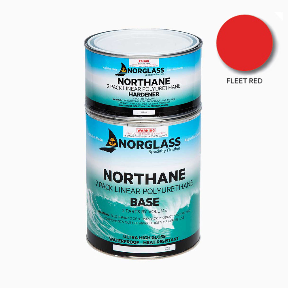 NORGLASS Northane Marine 2 Pack Linear Polyurethane 500ml Fleet Red