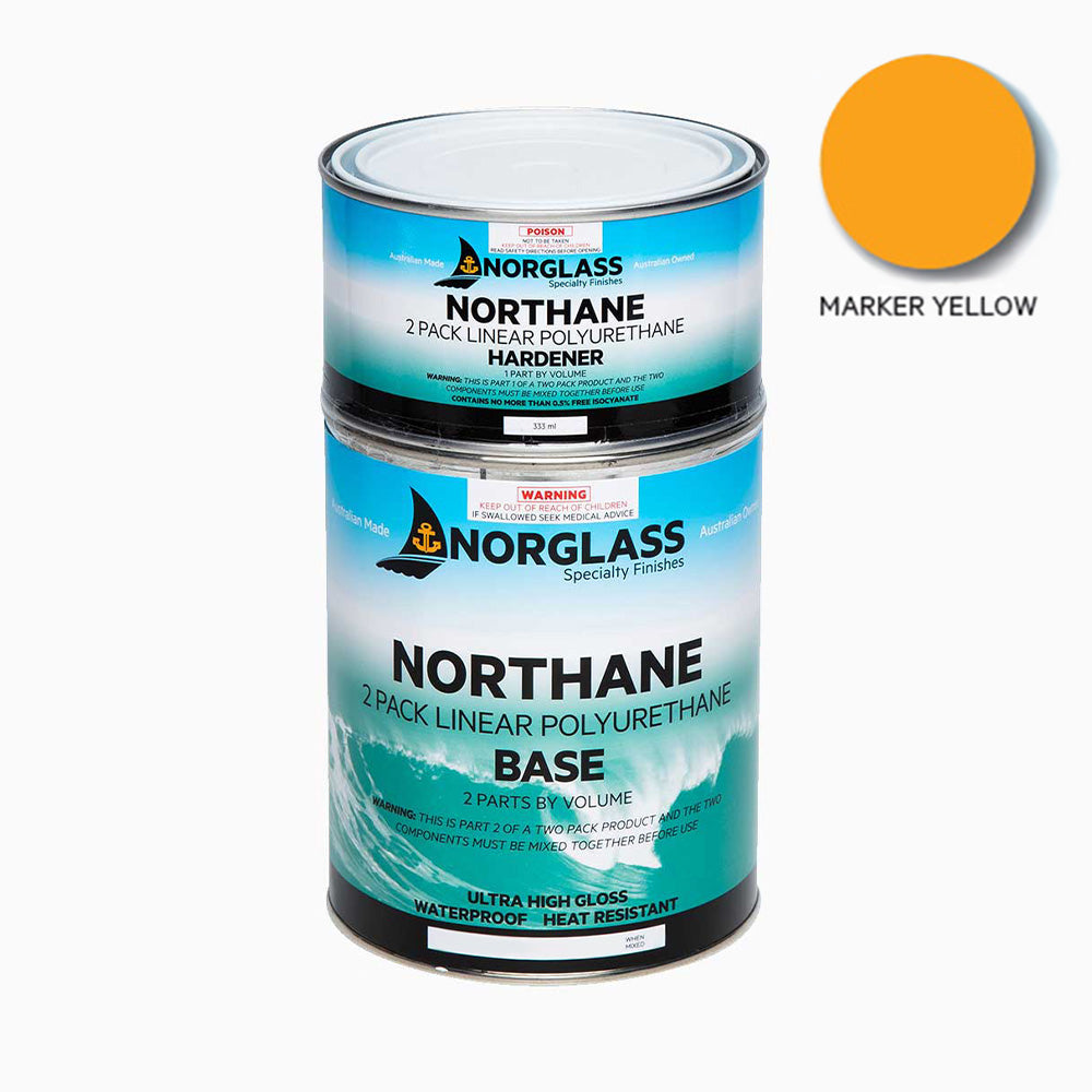 NORGLASS Northane Marine 2 Pack Linear Polyurethane 500ml Marker Yellow