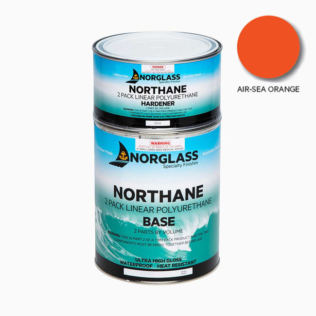 NORGLASS Northane Marine 2 Pack Linear Polyurethane 500ml Air Sea Orange
