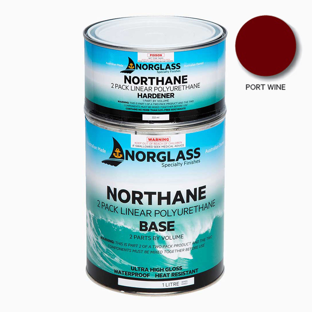 NORGLASS Northane Marine 2 Pack Linear Polyurethane 1L Port Wine