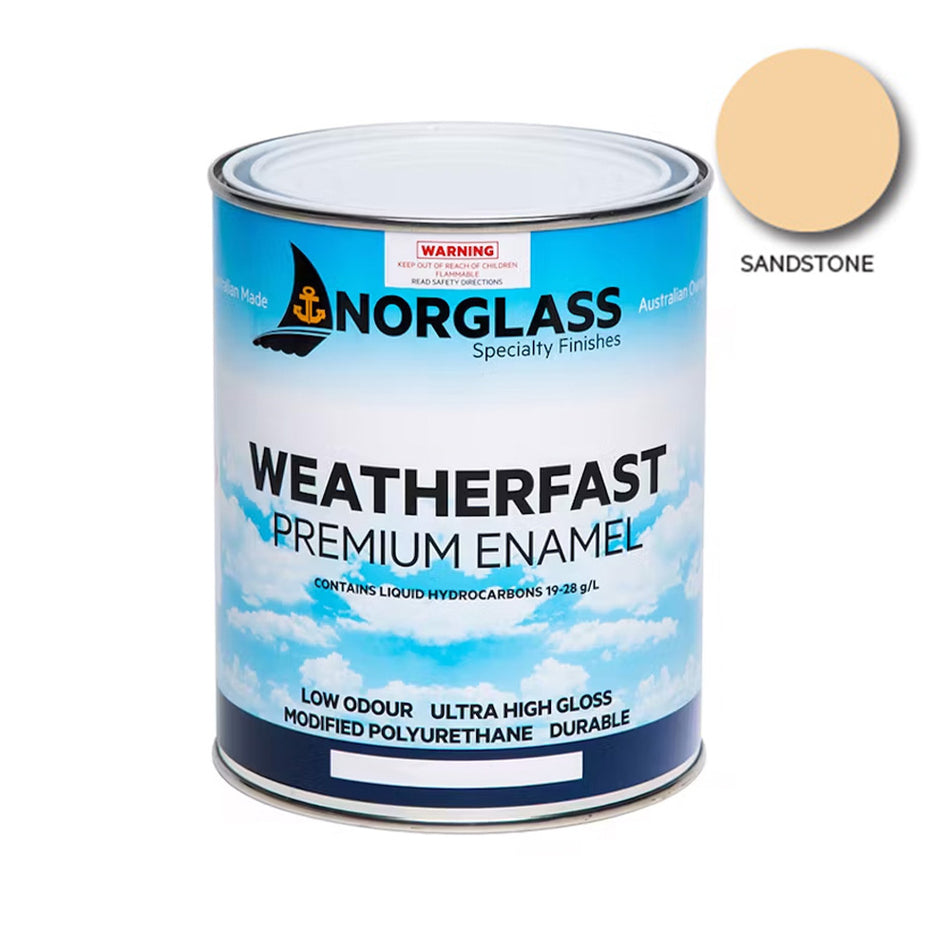 NORGLASS Weatherfast Marine Premium Enamel 1L Sandstone High Gloss