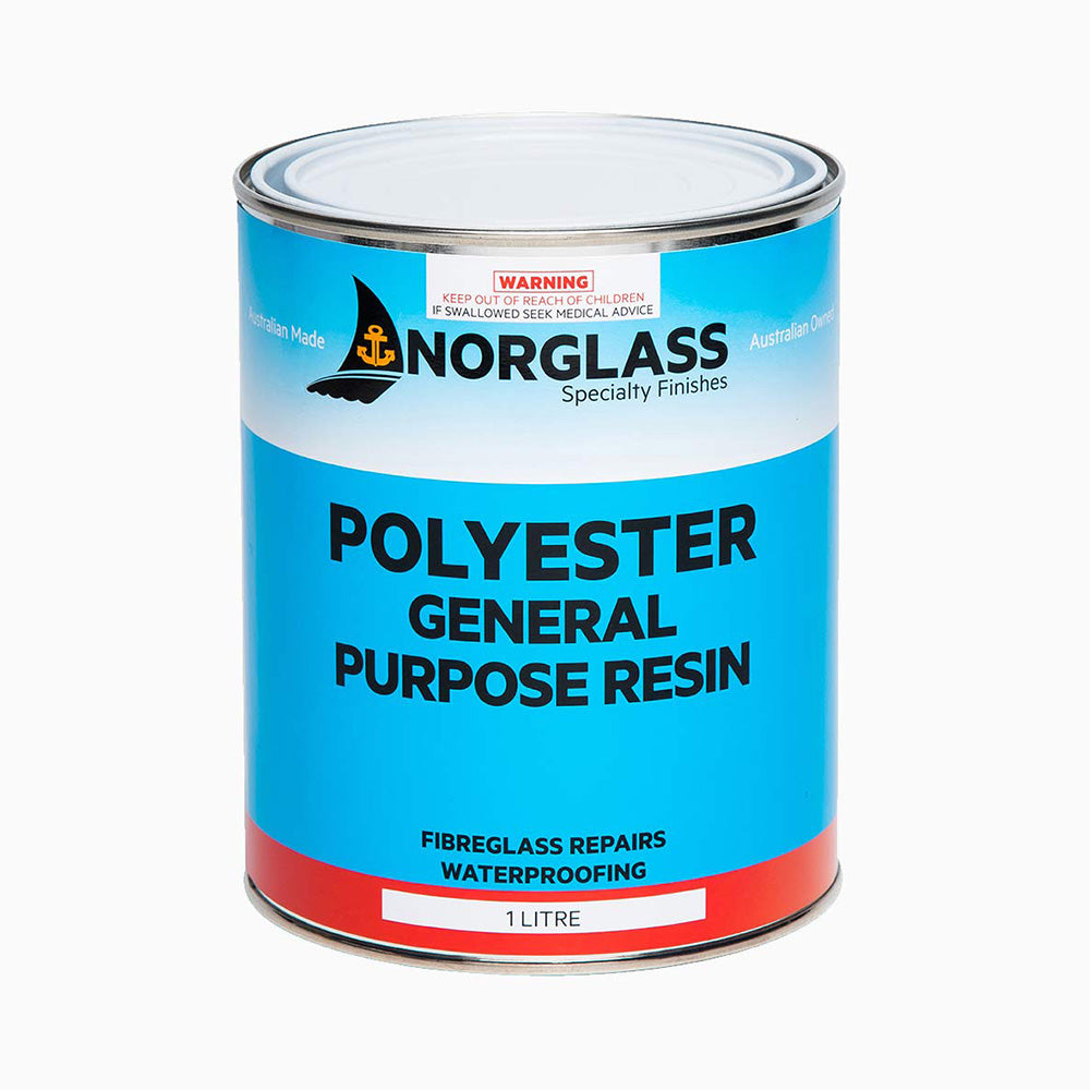 NORGLASS General Purpose Fiberglass Polyester Resin 1L Waterproofing