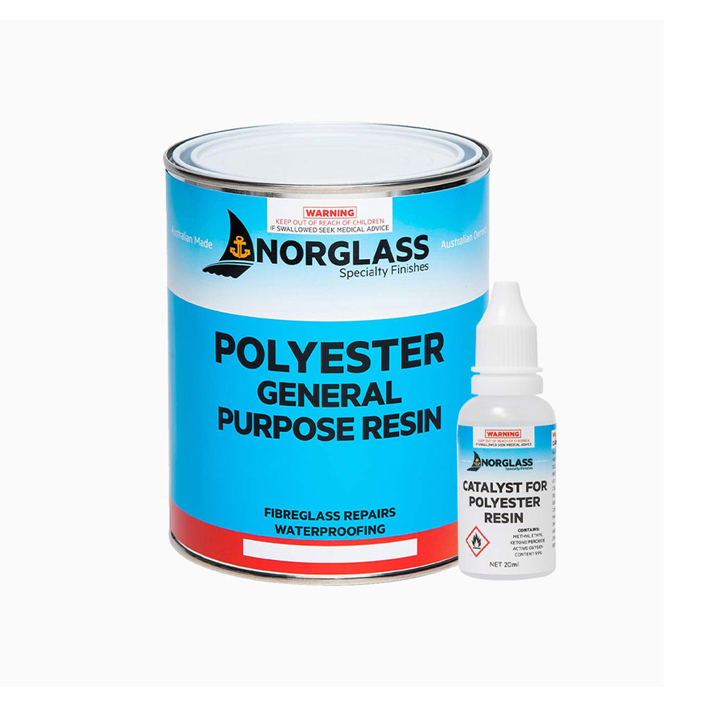 NORGLASS General Purpose Fiberglass Polyester Resin 250ml Including 20ml Catalyst