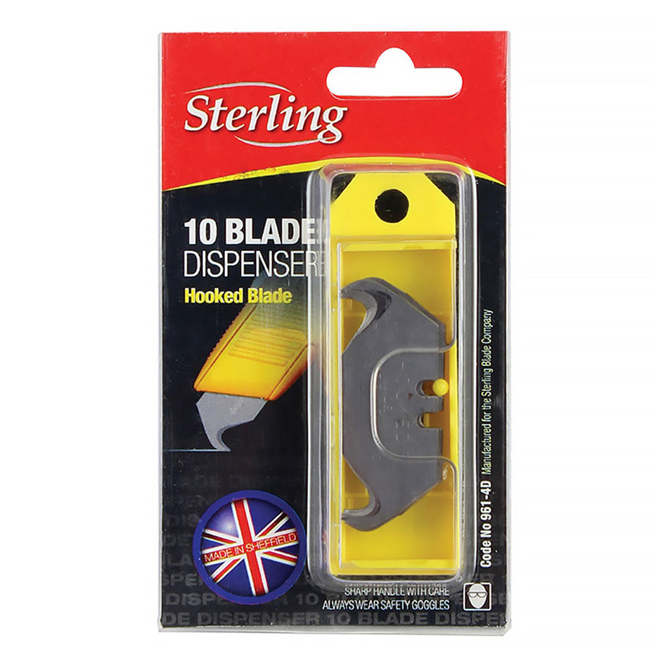 STERLING Heavy Duty Hooked Blade Dispenser Refill x 10 Pack