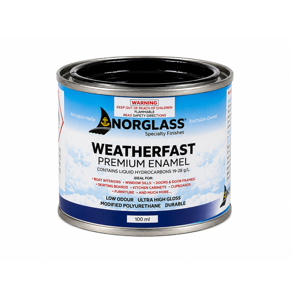 NORGLASS Weatherfast Premium Enamel Gloss Black 100ml