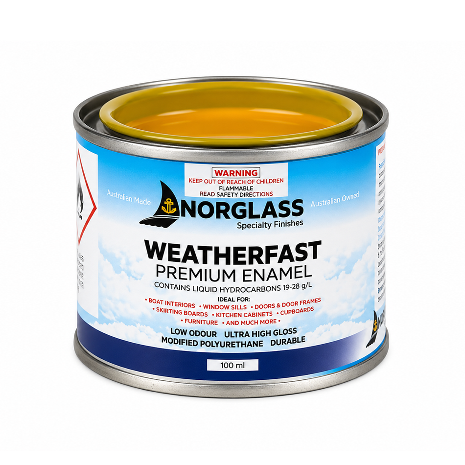 NORGLASS Weatherfast Premium Enamel Marker Yellow 100ml