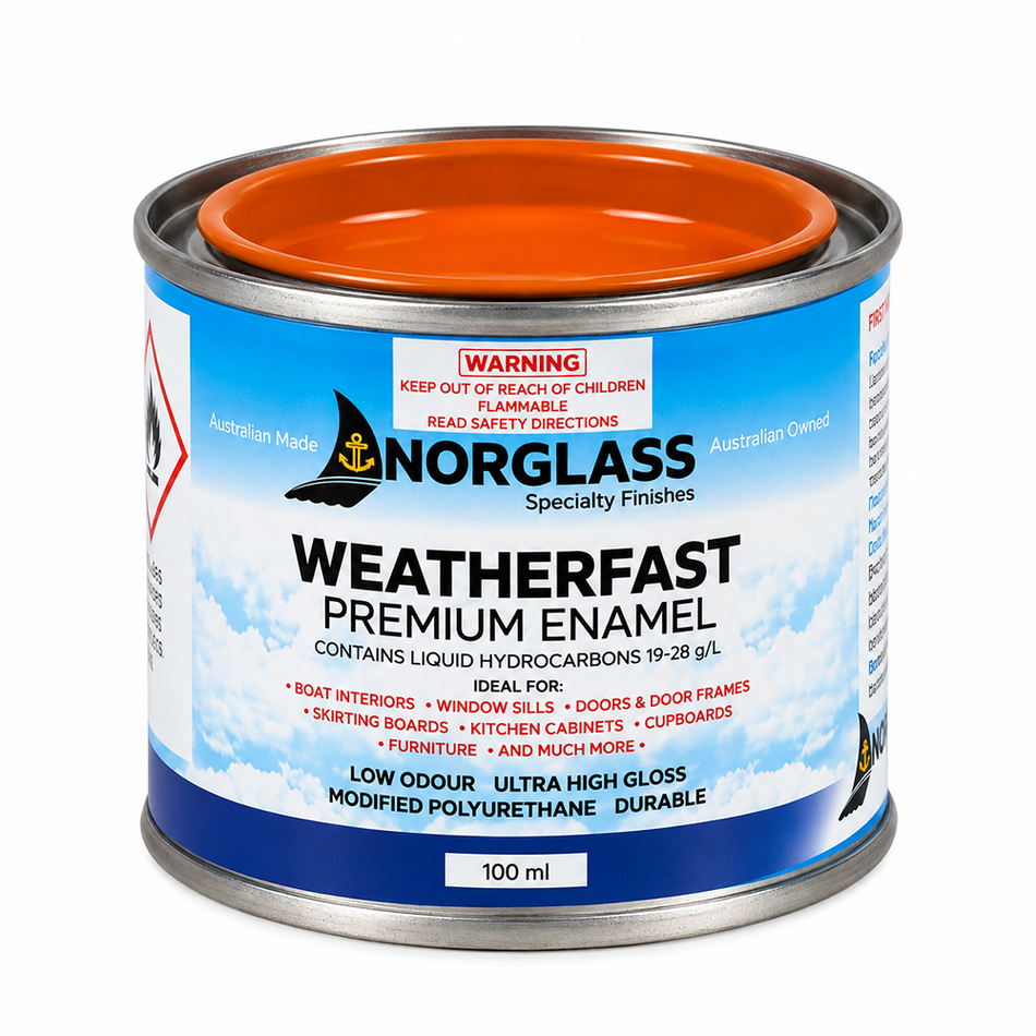 NORGLASS Weatherfast Premium Enamel Air Sea Orange 100ml