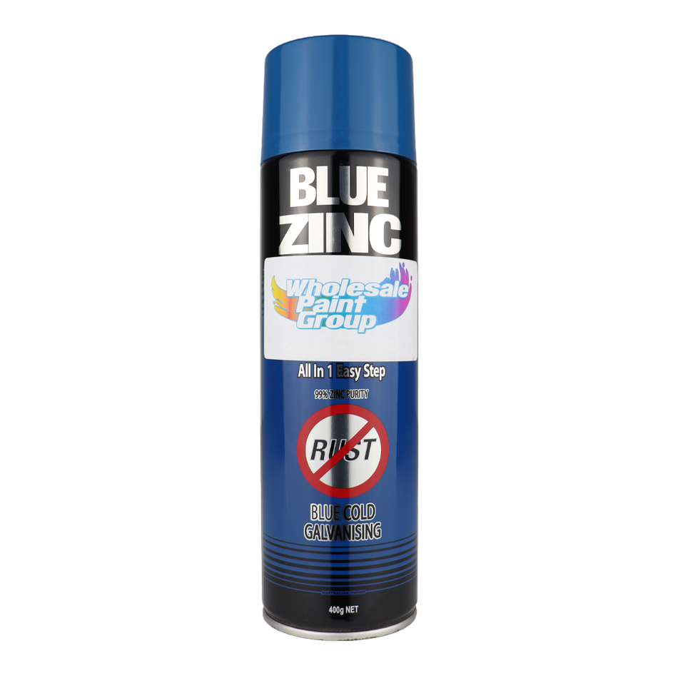 SILVER ZINC SUPPLIES 3 in 1 Cold Galvanising Metal Primer Blue 400g Aerosol 99% Zinc
