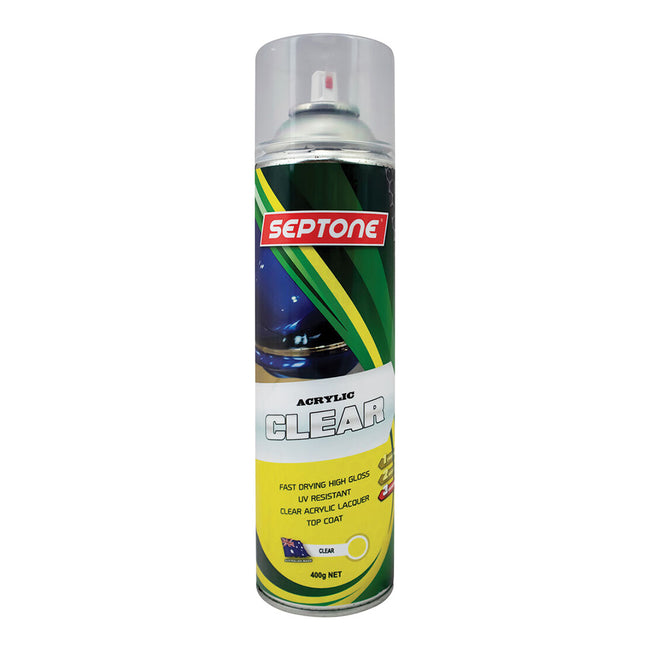 SEPTONE Professional Automotive Acrylic Clear Coat Spray Paint 400g Aerosol