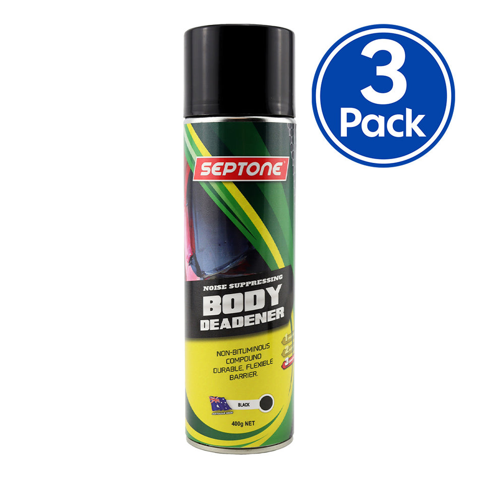 SEPTONE Body Deadener Textured Black 400g Underbody Sound Deadening x 3 Pack