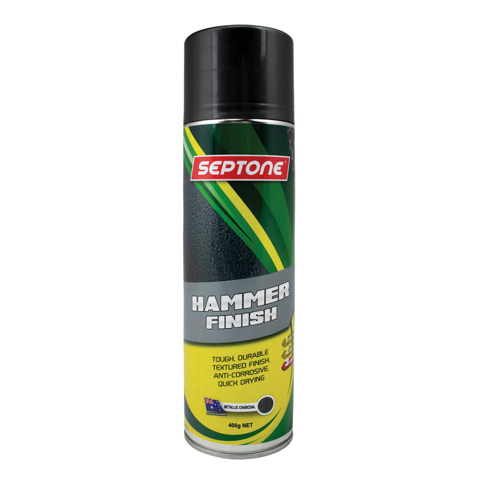 SEPTONE Metallic Hammer Finish Anti Corrosive Spray Paint 400g Aerosol Charcoal