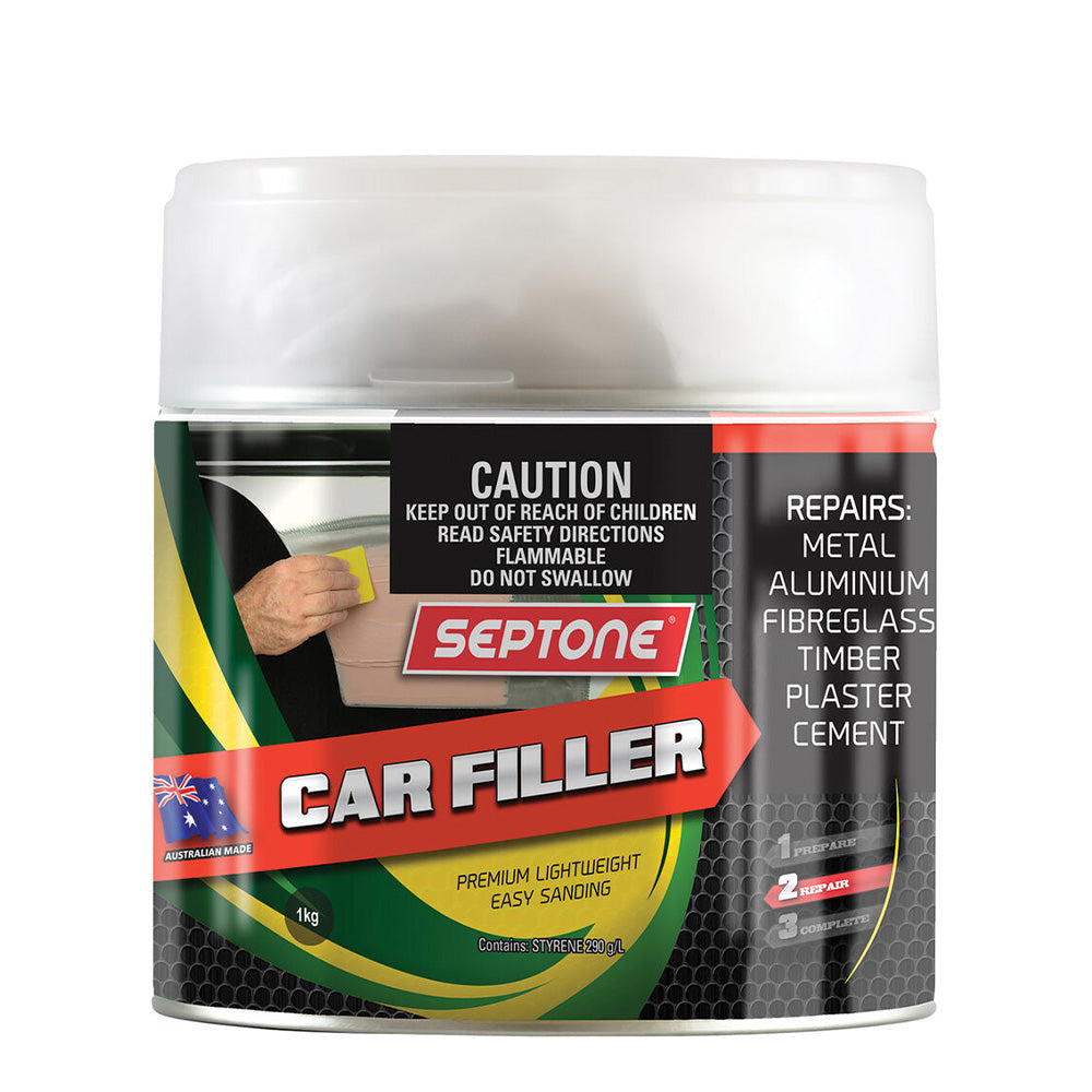 SEPTONE Automotive Lightweight Polyester Car Body Filler 1kg with Hardener