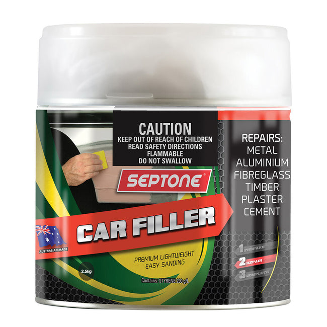 SEPTONE Automotive Lightweight Polyester Car Body Filler 2.5kg with Hardener