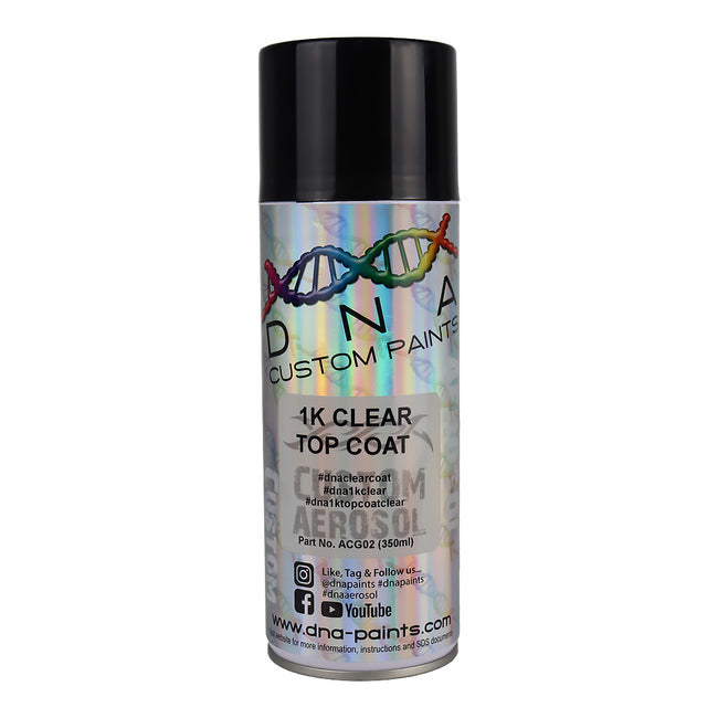 DNA 1K Top Coat Clear Aerosol 350ml Clear Protective Finish Spray