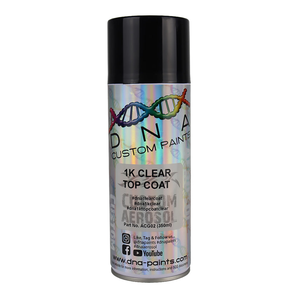 DNA 1K Top Coat Clear Aerosol 350ml Clear Protective Finish Spray