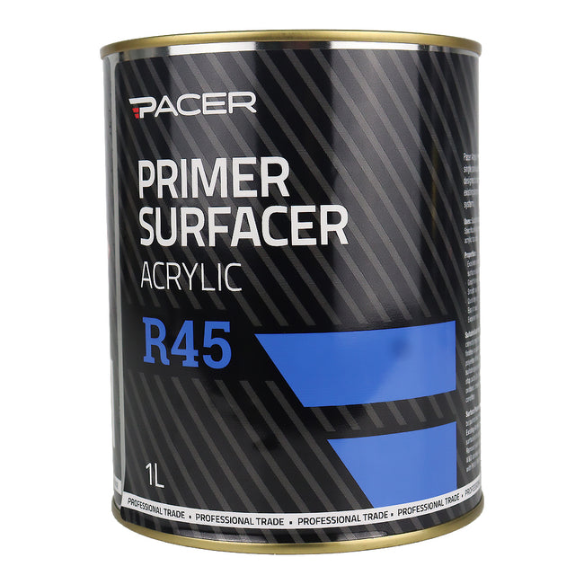 PACER R45 Acrylic Primer Surfacer 1L Grey High-Build Automotive Primer
