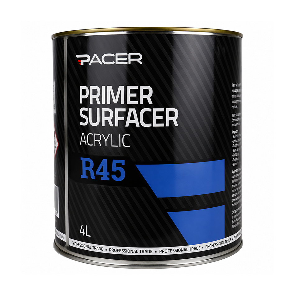 PACER R45 Acrylic Primer Surfacer 4L Grey High-Build Automotive Primer