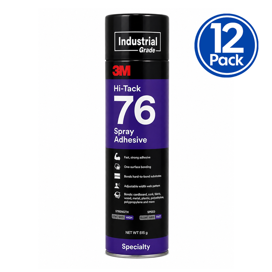 3M Hi-Tack 76 Industrial Spray Adhesive 515g Box of 12