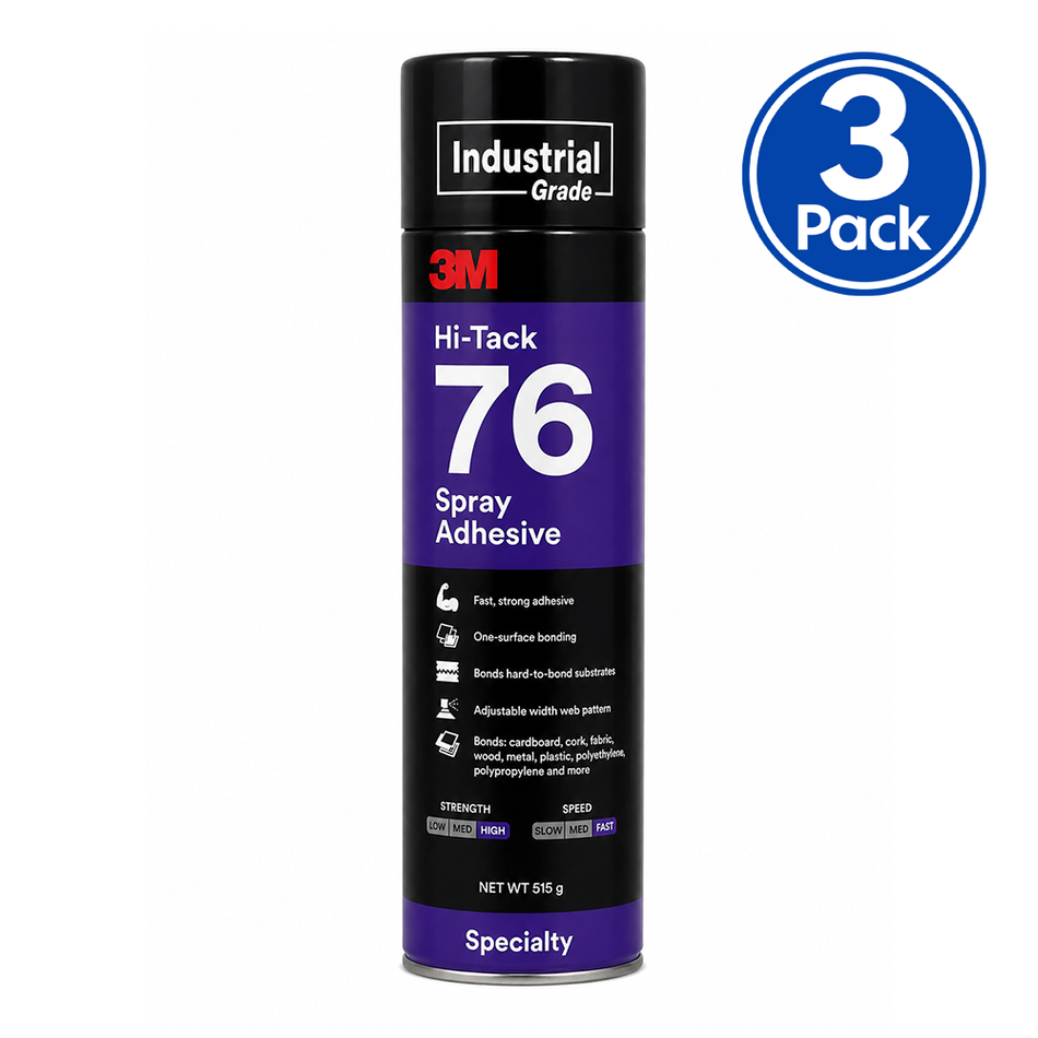 3M Hi-Tack 76 Industrial Spray Adhesive 515g 3 Pack
