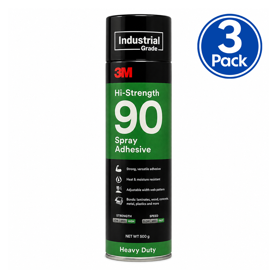 3M Hi-Strength 90 Spray Adhesive 500g High Strength Contact Adhesive 3 Pack