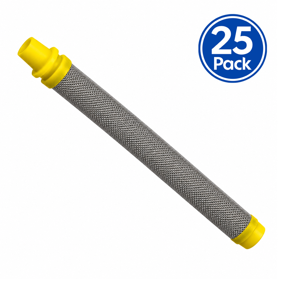 ASAB Fine Airless Spray Gun Filter Insert Yellow 100 Mesh 0.14mm 25 Pack