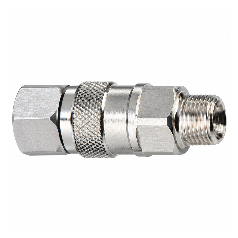 ASAB Stainless Steel Airless Spray Hose Swivel 1/4" Male to Female