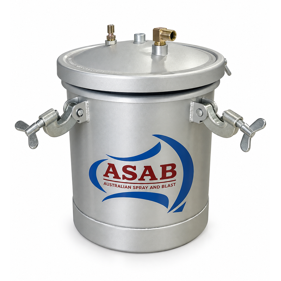 ASAB 10L Pressure Pot Spray Gun Kit 2mm with 3m Twin Hose