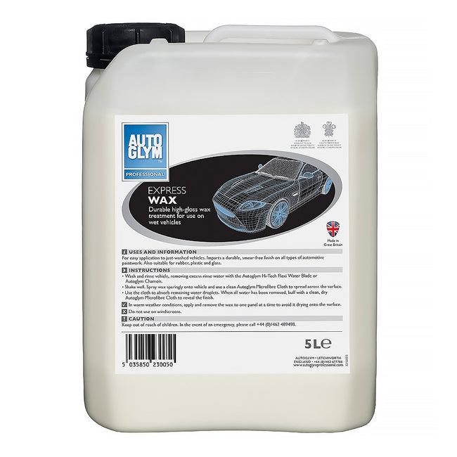 AUTOGLYM Automotive Car Express Wax 5L High Gloss Carnauba Protection