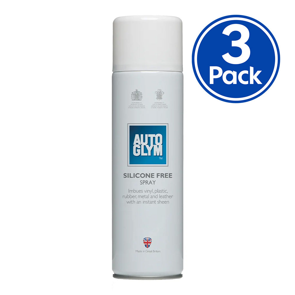 AUTOGLYM Silicone Free Spray Dressing 450ml Aerosol Trim Protectant x 3 Pack