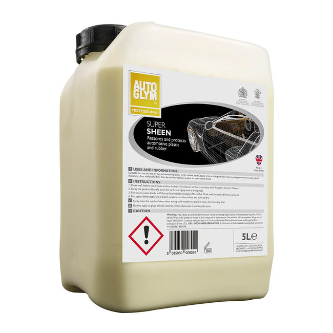 AUTOGLYM Super Sheen 5L Plastic & Rubber Dressing Restores Protects