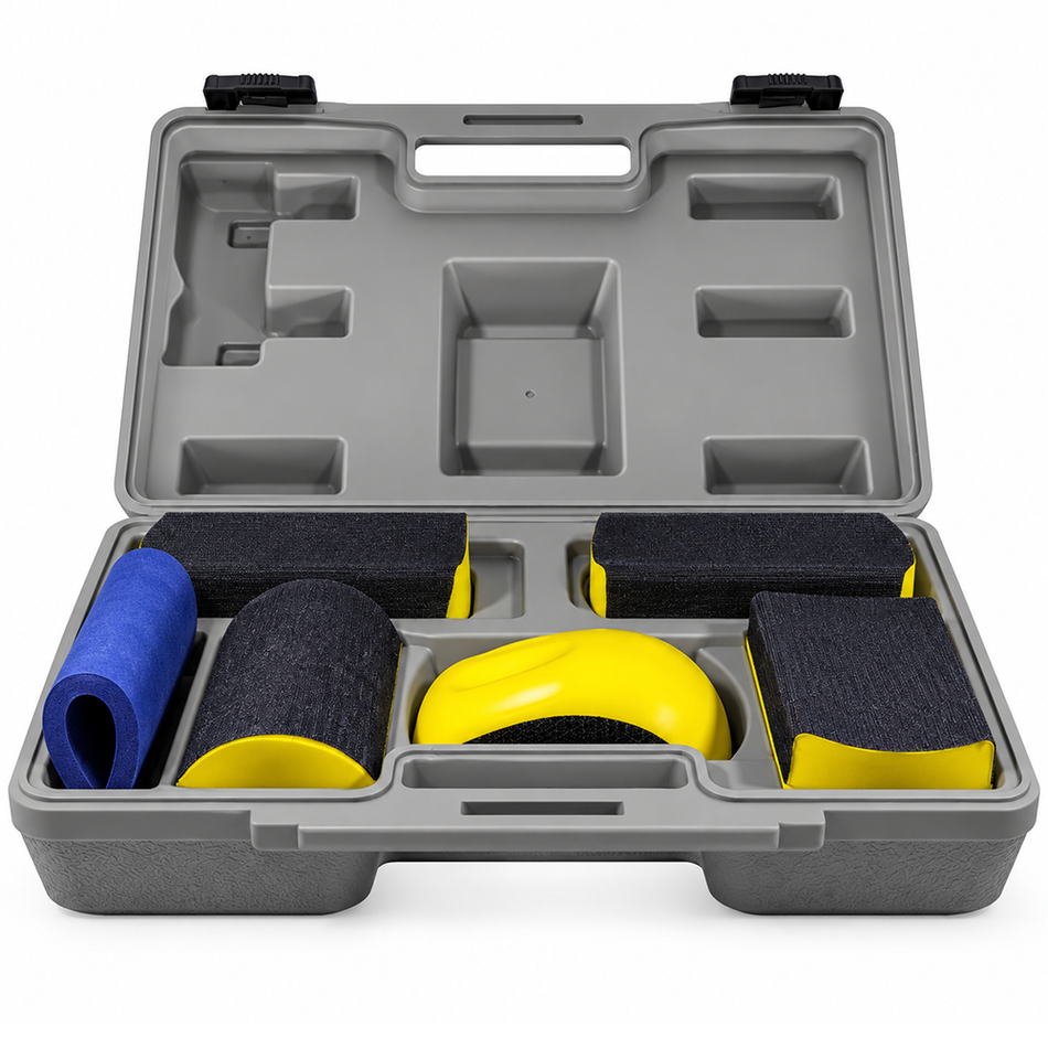 PLANIT 6 Piece Yellow Sanding Block Set for Automotive Bodywork