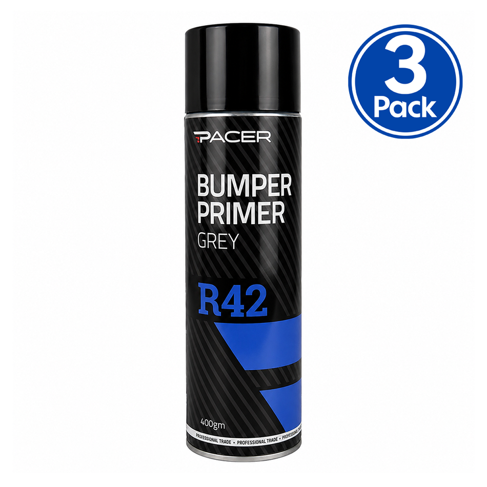 PACER R42 Bumper Primer Grey 400gm Automotive Surface Adhesion x3